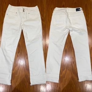 American Eagle Super Super Stretch White Jeans